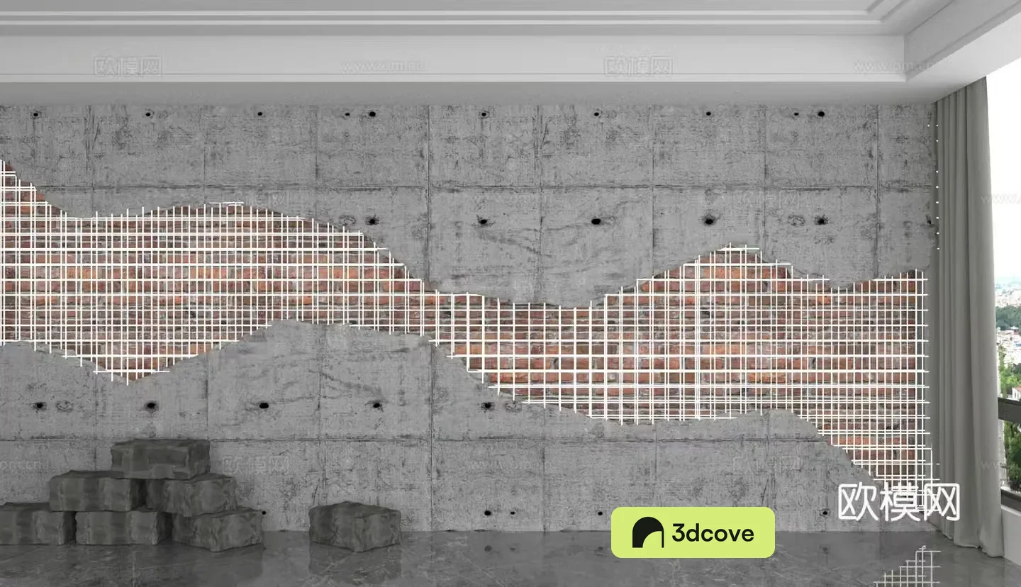 Modern background wall