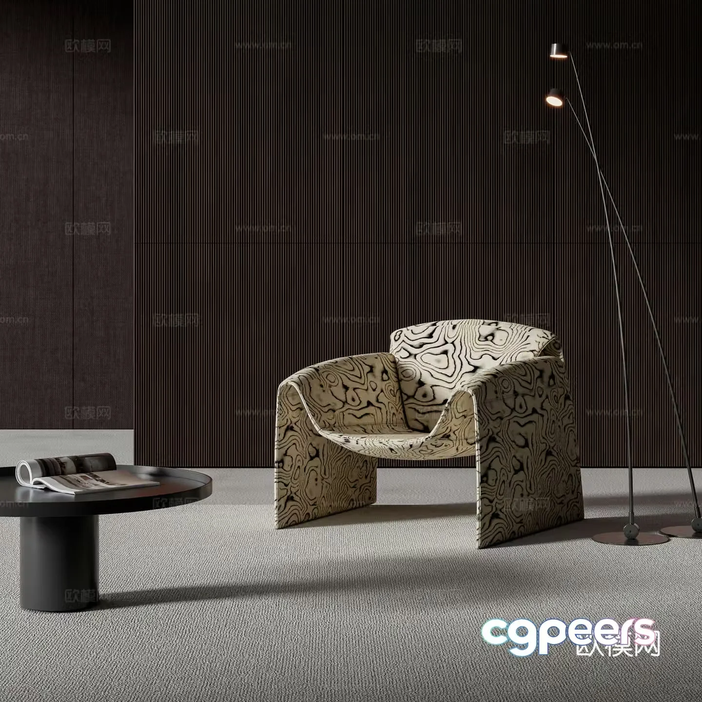 Modern leisure chair 3d model