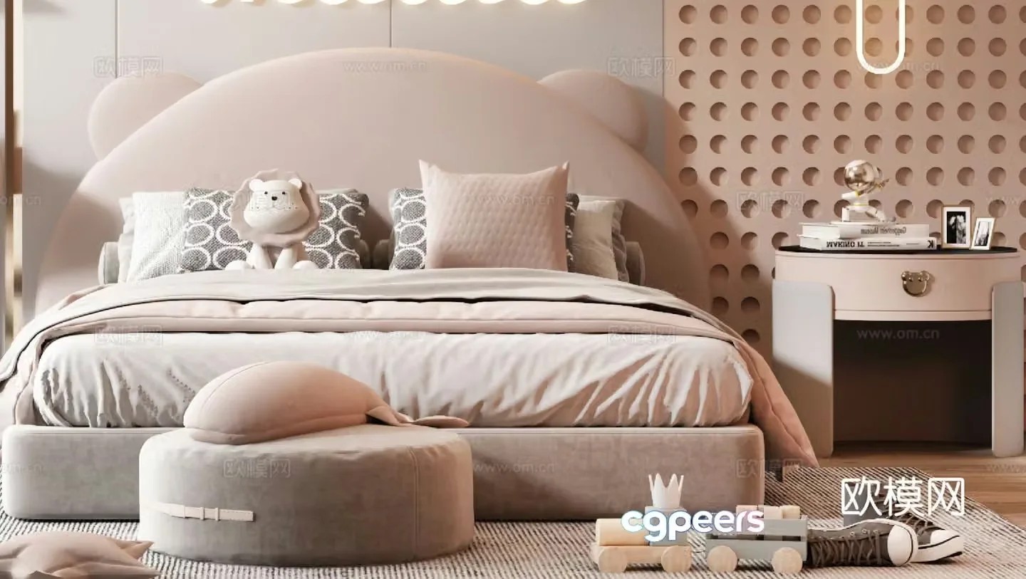 Modern children’s bed 3d model