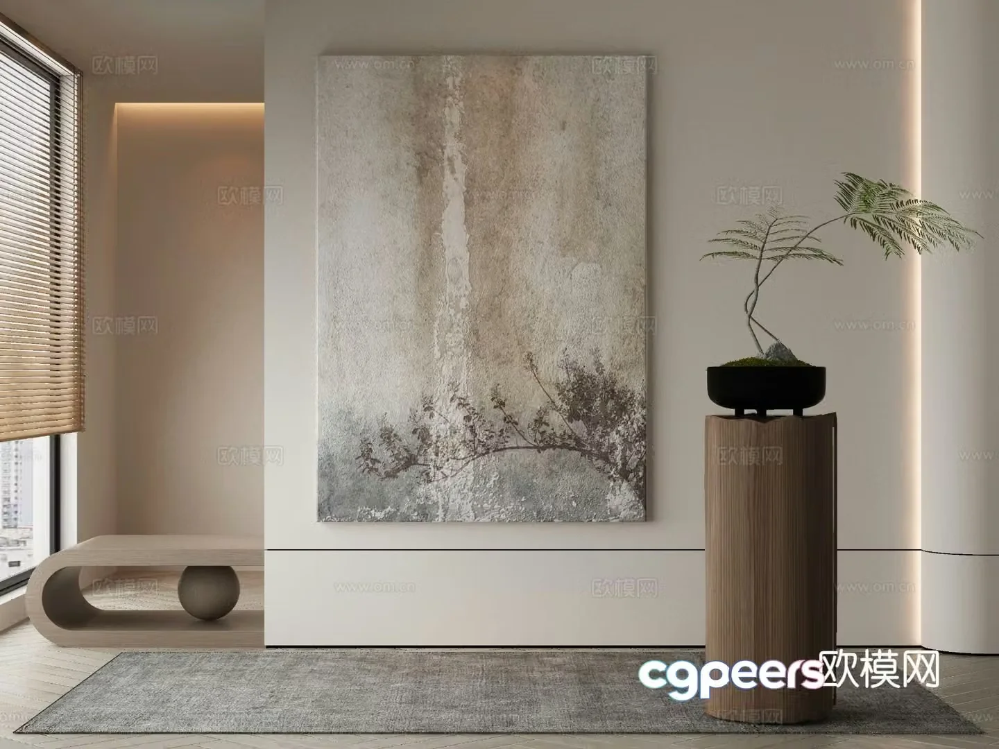 Wasabi hanging painting oil painting 3d model