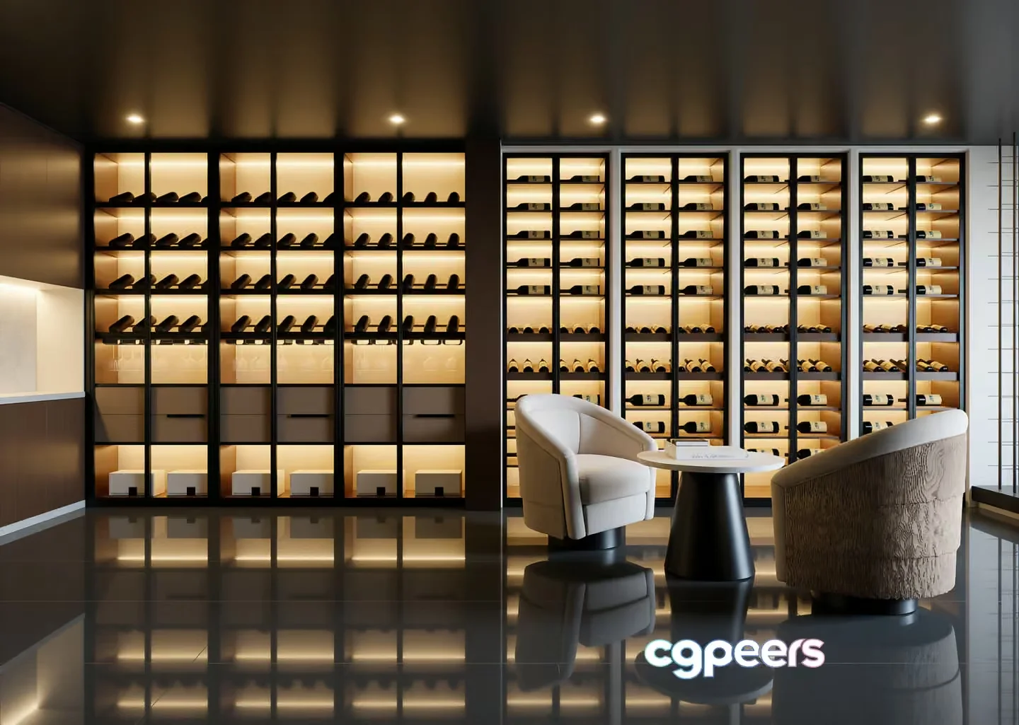 Modern Wine Cellar 3D Model – 7182 – VRAY Render