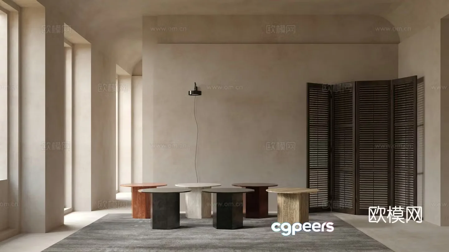 GUBI modern side table 3D model