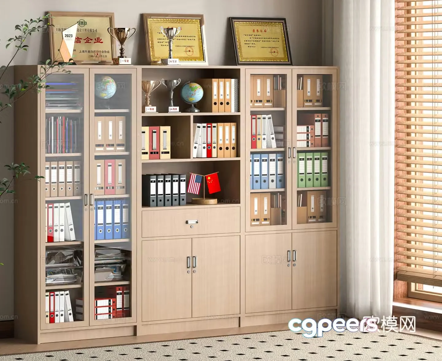 Modern filing cabinet 3d model