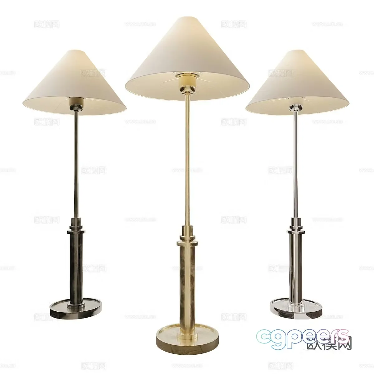 Modern light luxury floor lamp 3d model