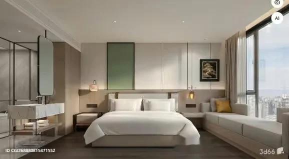 Cozy Bedroom 3D Model – 11462 – VRAY Render