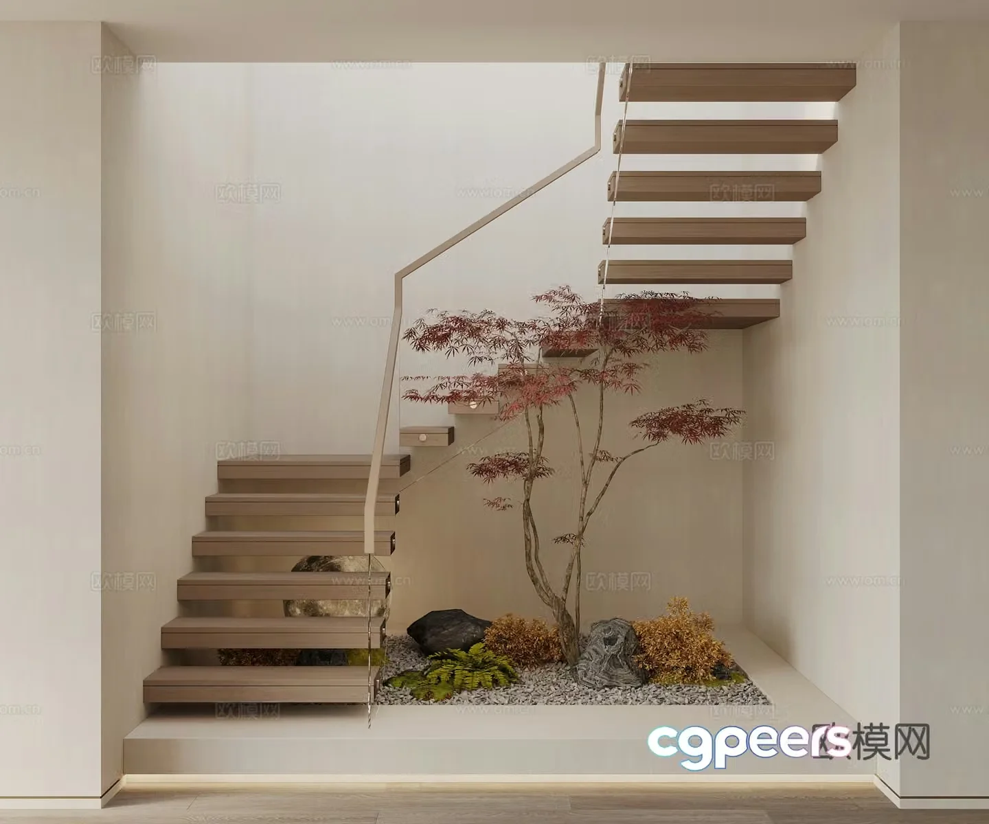 New Chinese stairwell 3D model