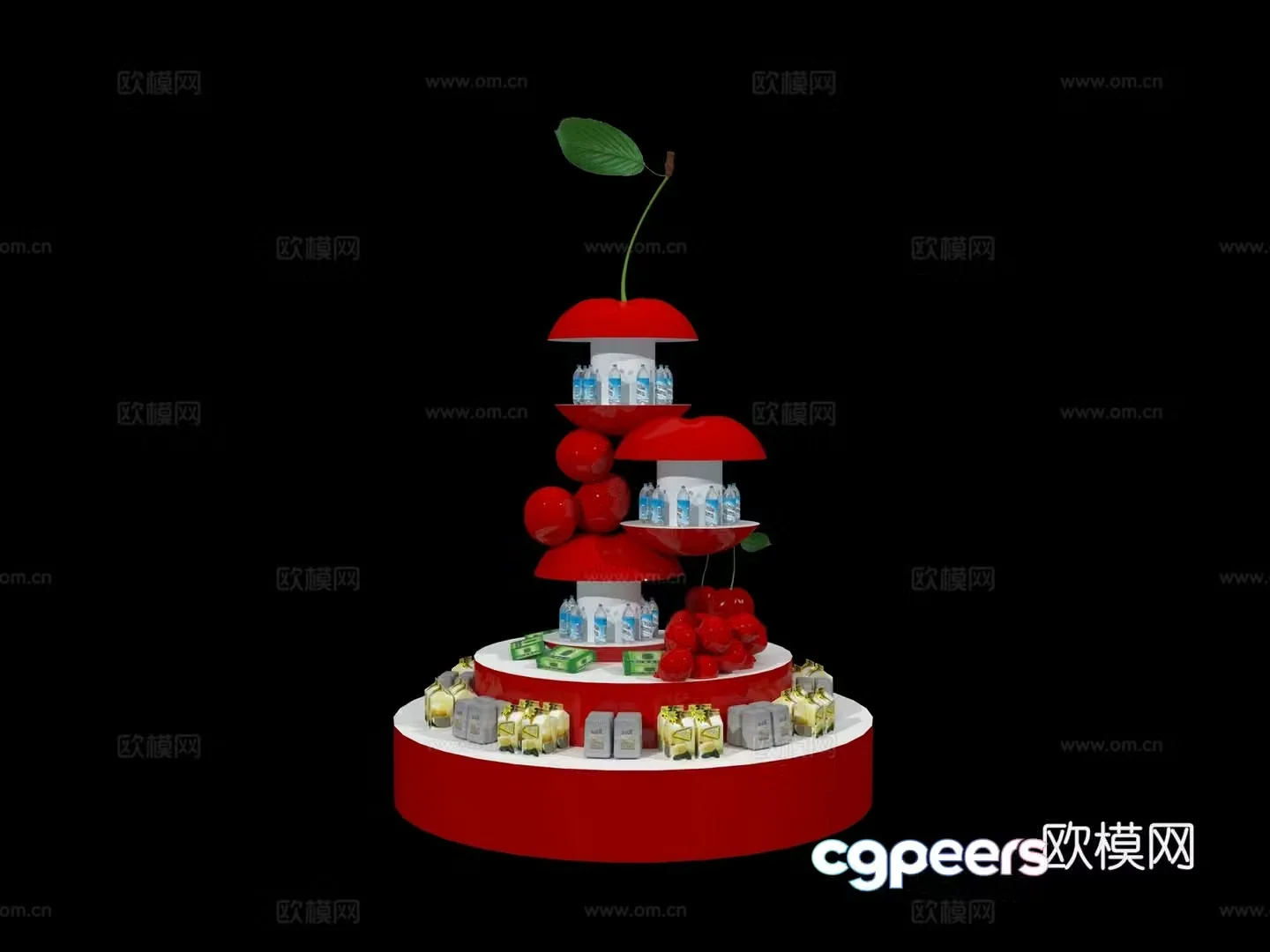 Cherry Showcase 3D Model