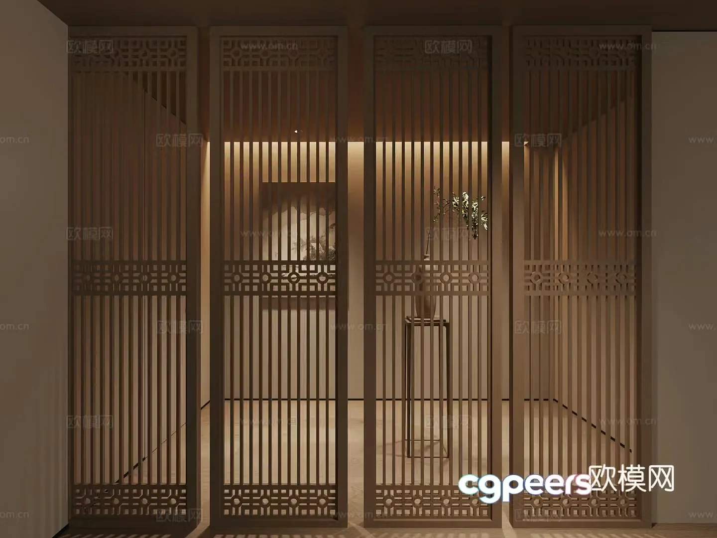 New Chinese partition 3D model
