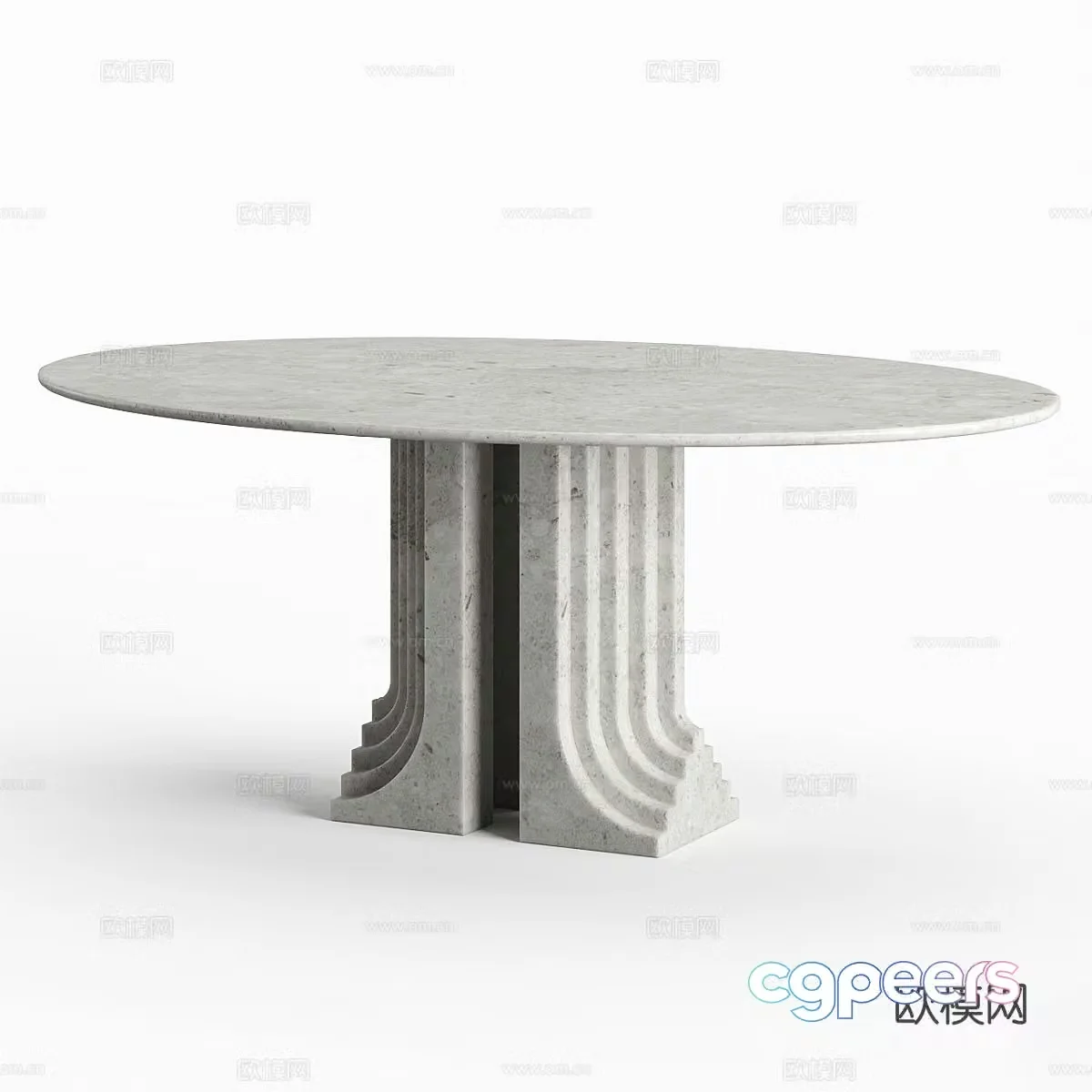 dining table round table 3d model