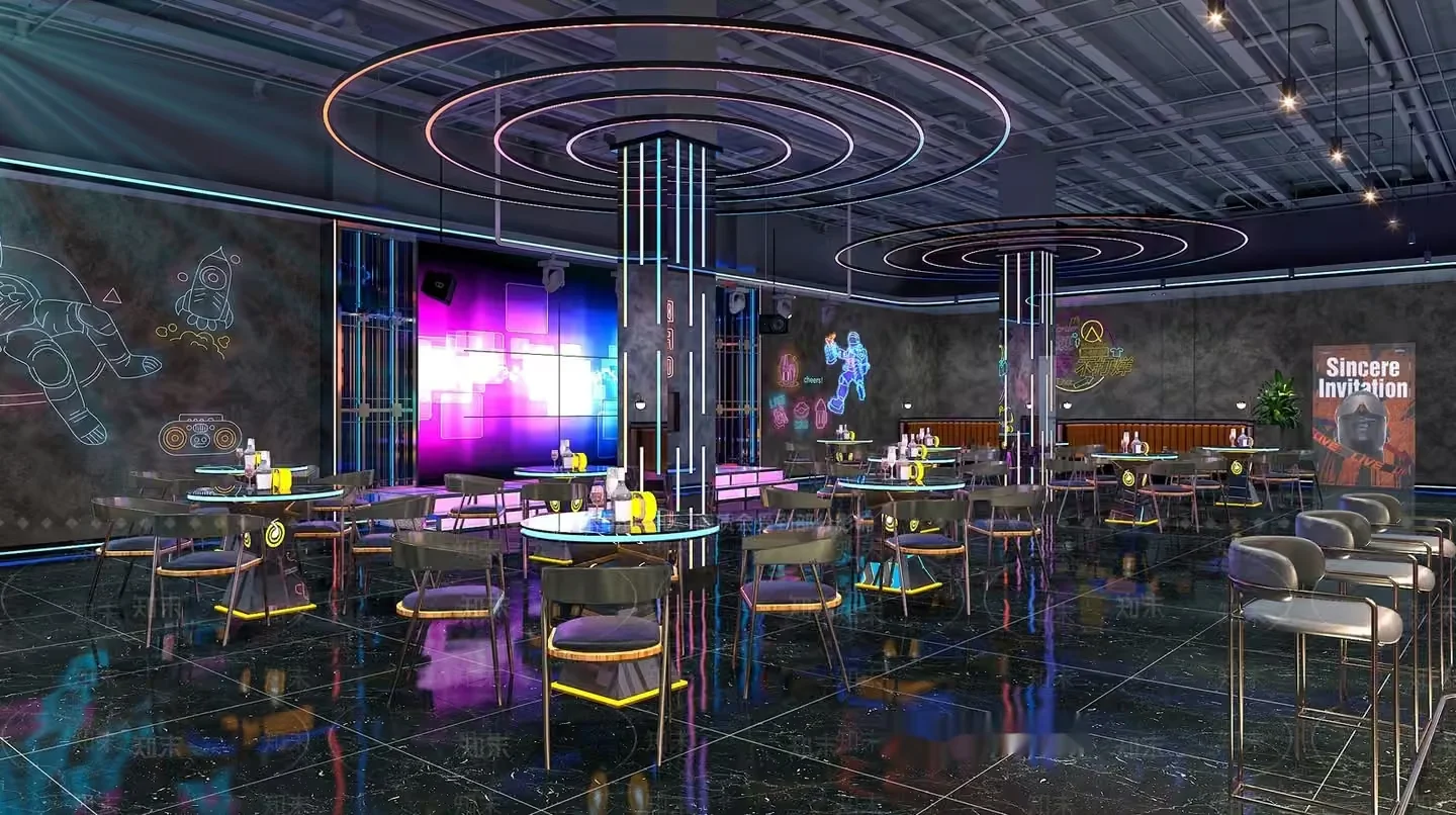 Modern Restaurant Interior 3D Model – 9487 – VRAY Render