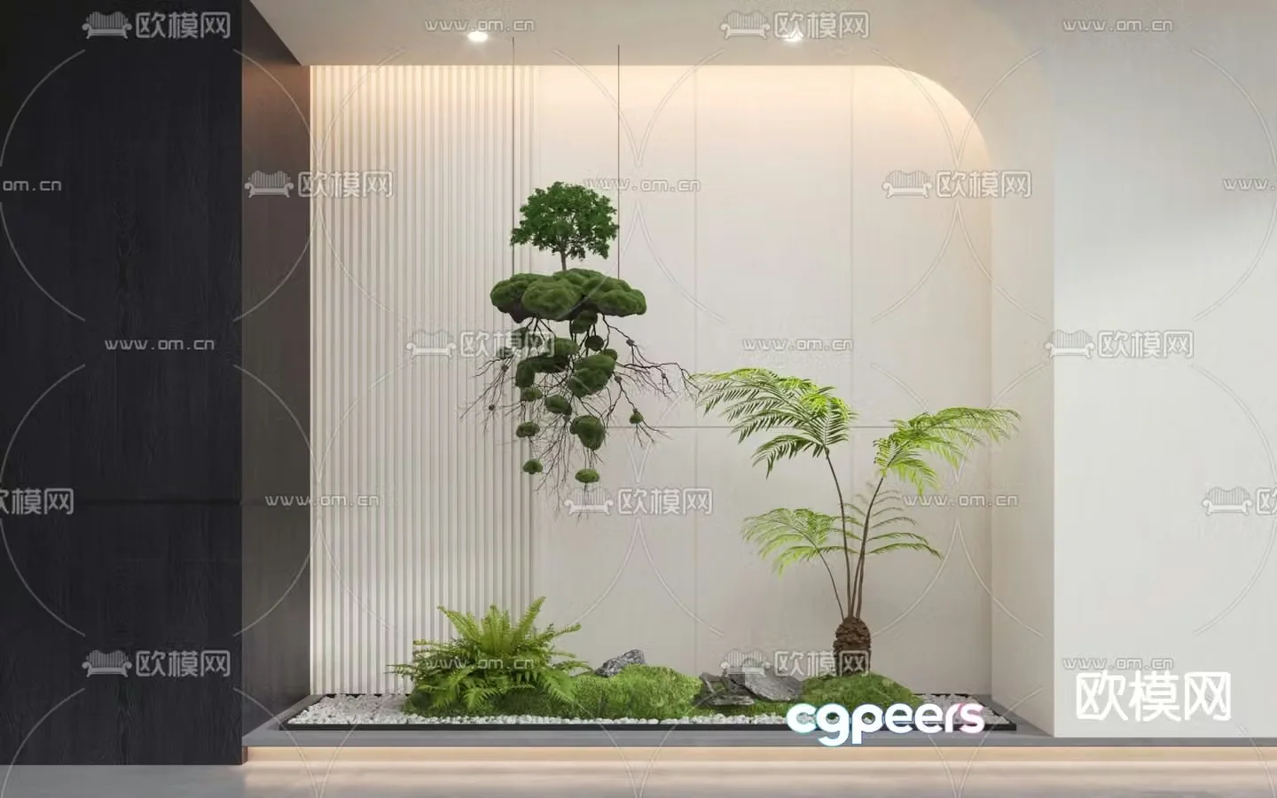 Entrance entrance landscape landscape tree hanging tree 3d model