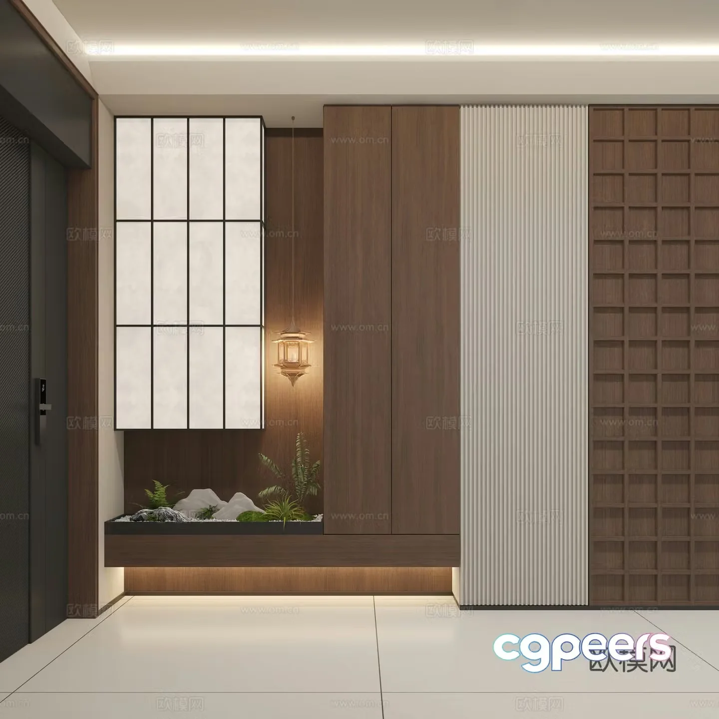 New Chinese style entrance 3D model