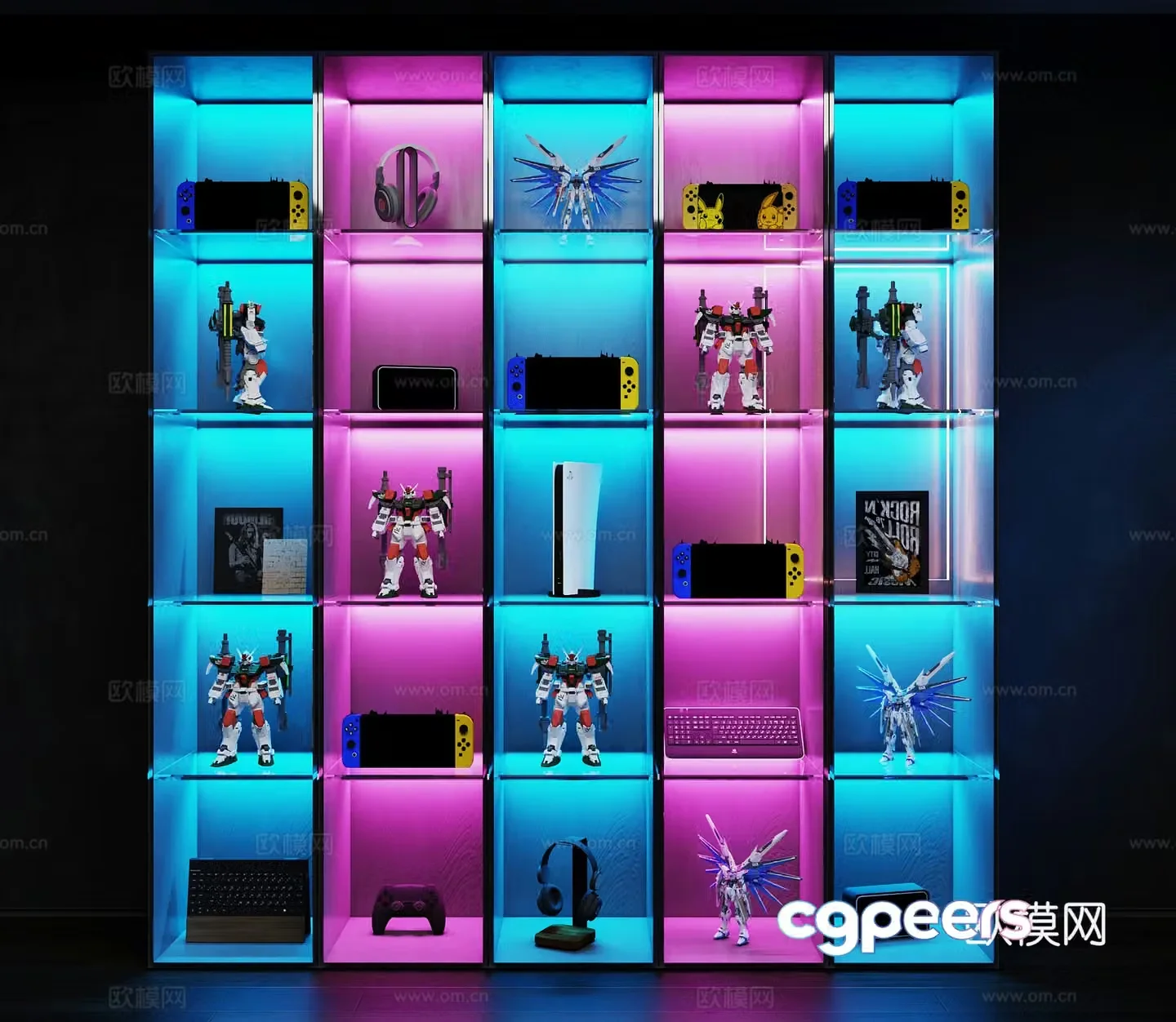 Modern figure cabinet 3d model