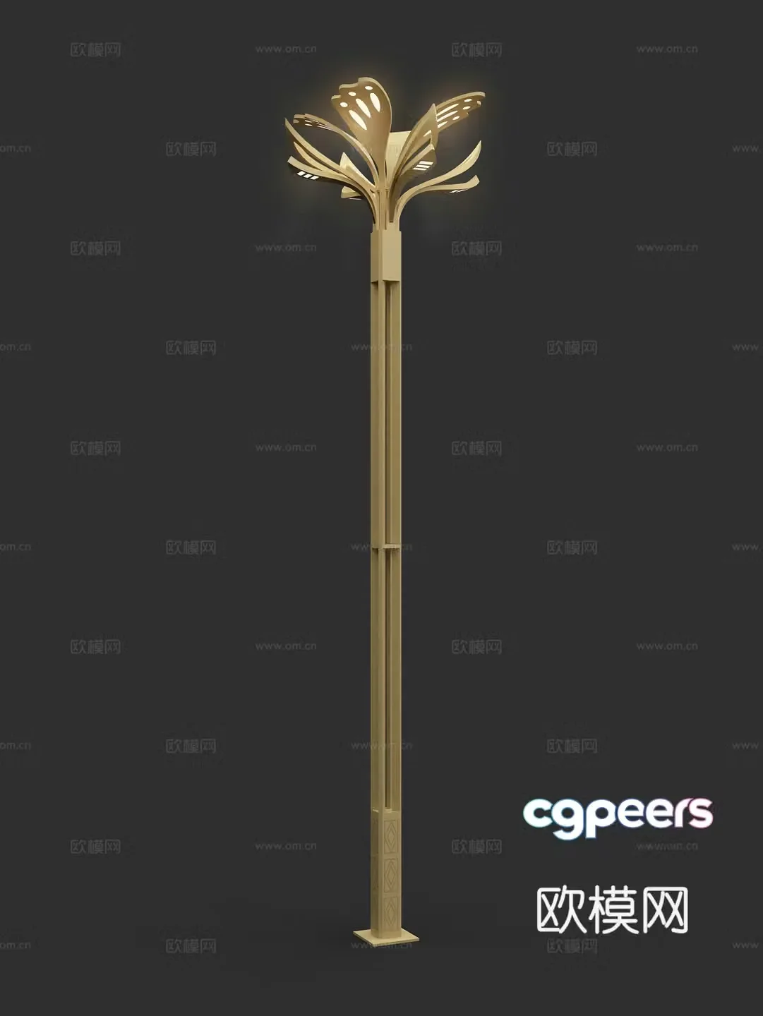 Modern butterfly creative design butterfly lamp pole lamp 3d model