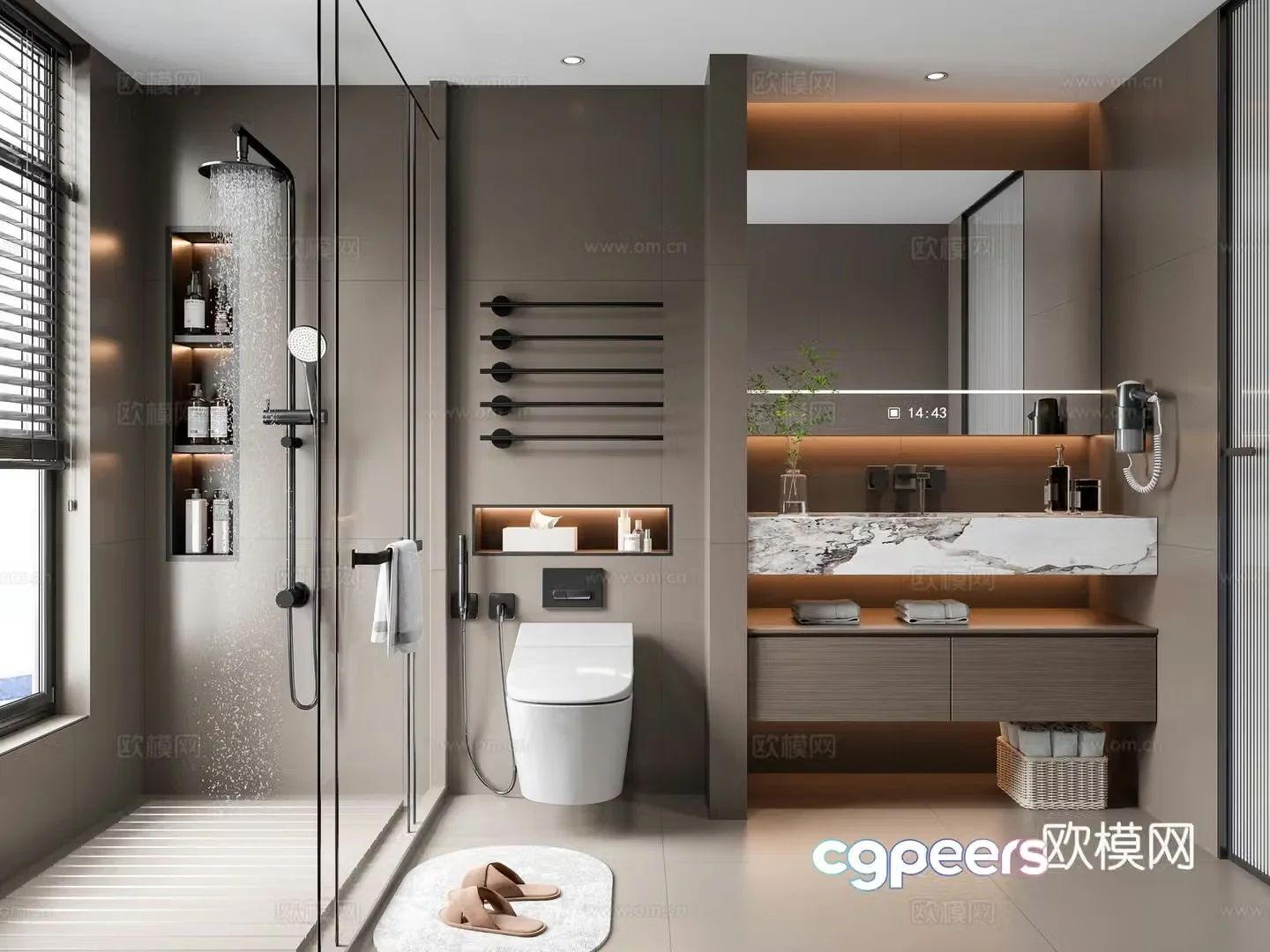 Italian bathroom 3d model