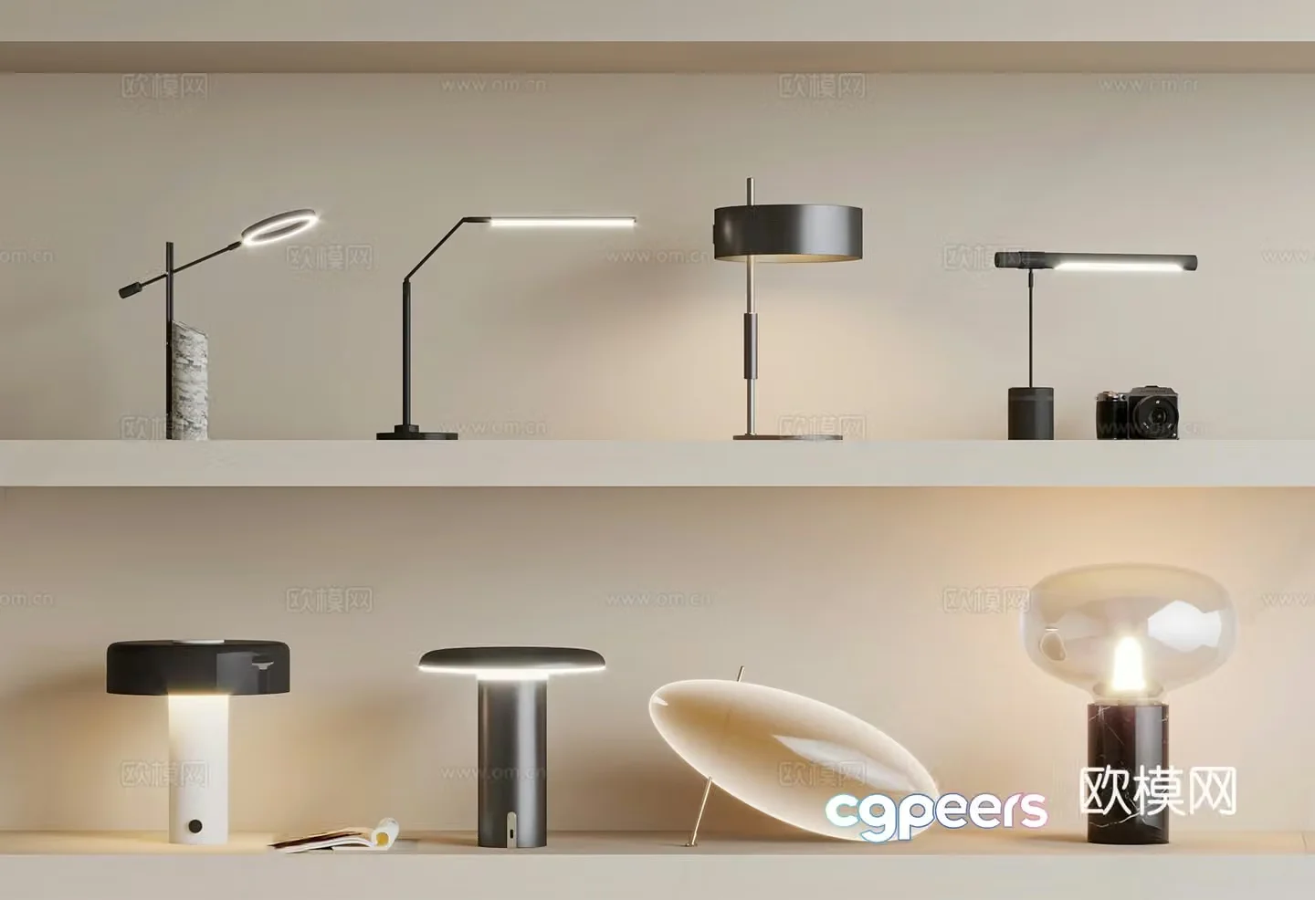 Modern table lamp bedside table lamp desk lamp reading lamp 3d model