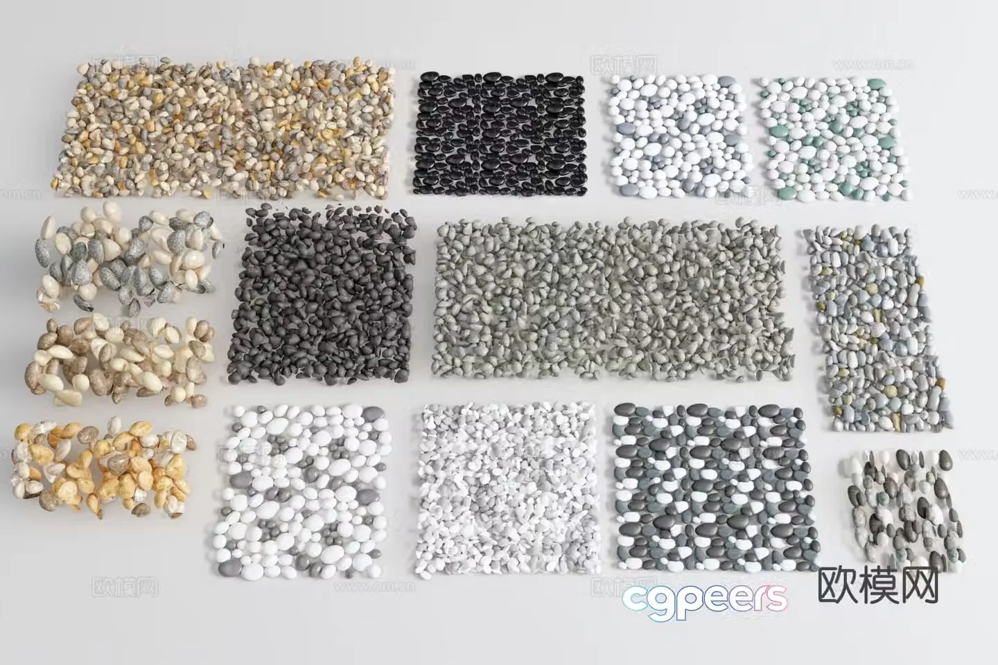 Stone Pebbles 3d model