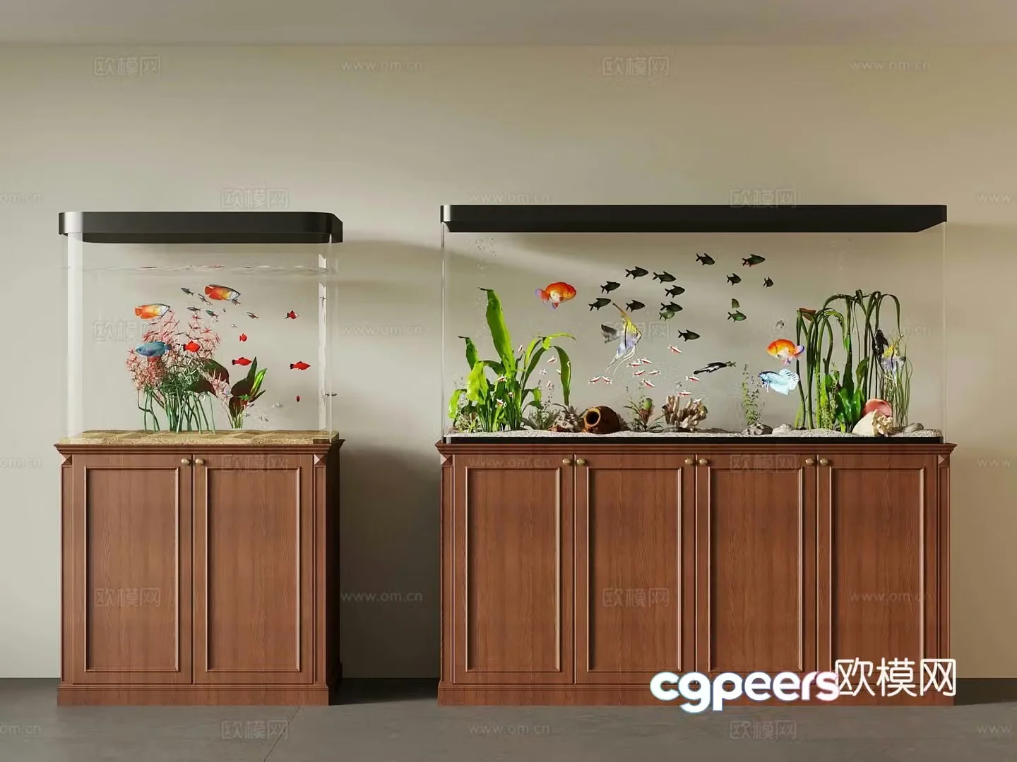 15 French medieval fish tank 3D model