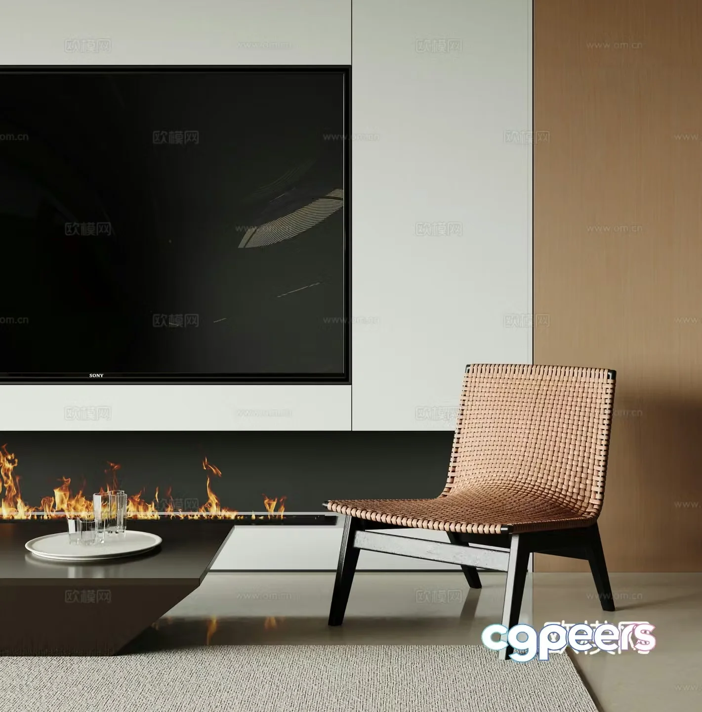 Modern leisure chair 3d model