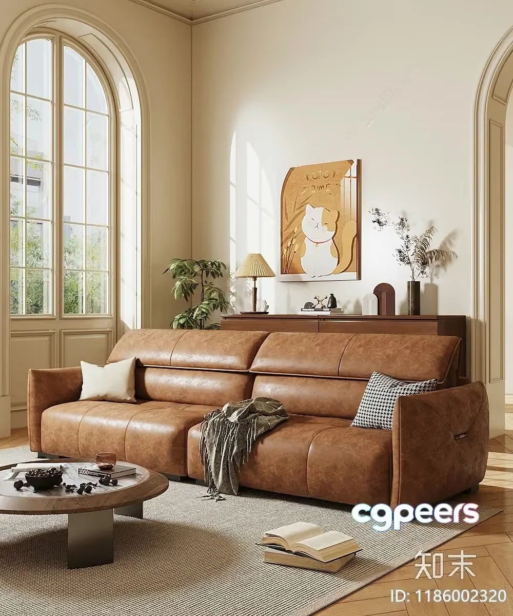 Modern Living Room 3D Model – 17257 – CORONA Render