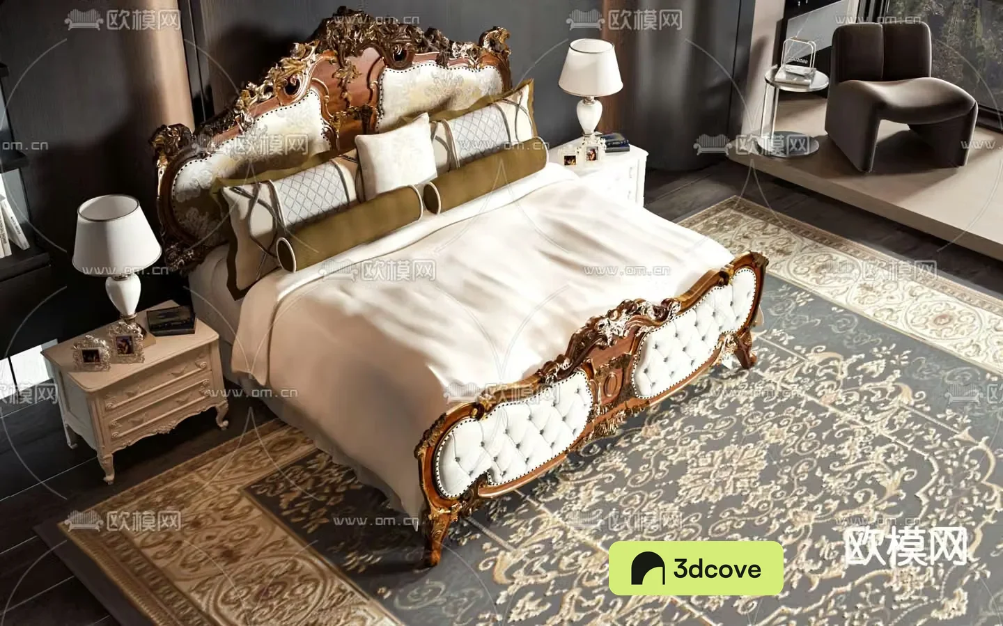 European double bed