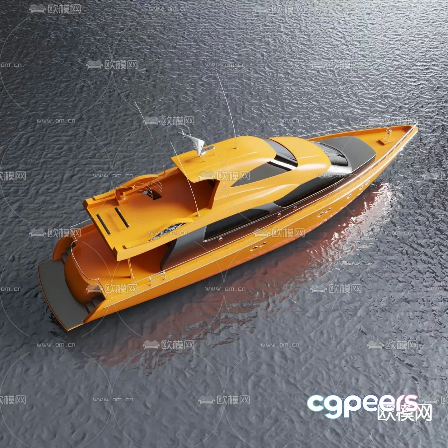Modern toy yacht 3d model