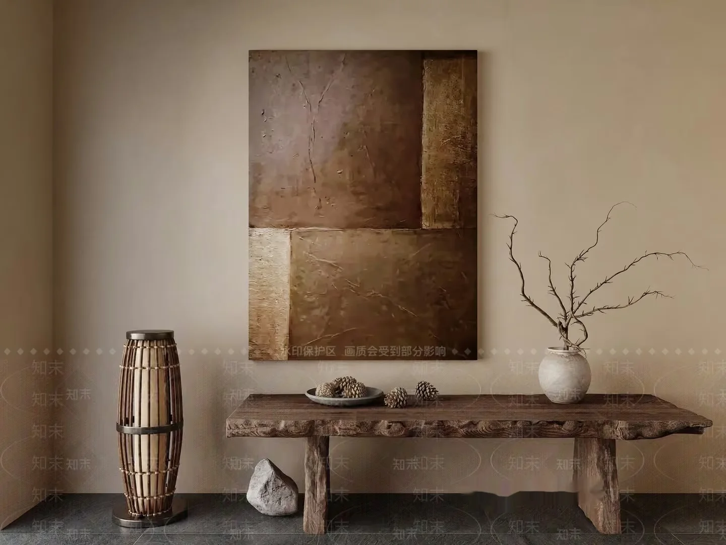 Modern Rustic Interior Design 3D Model – 1944 – VRAY Render