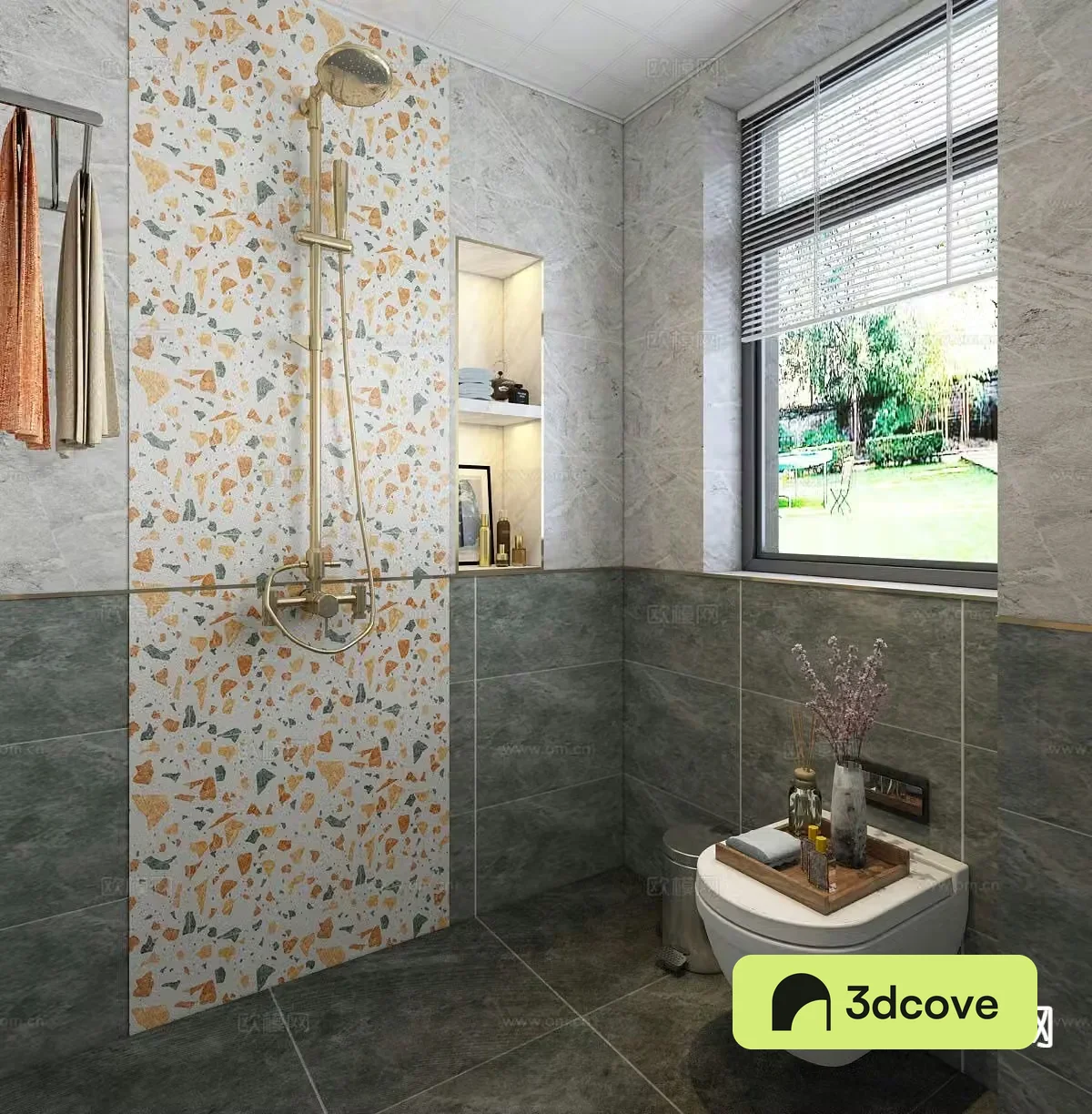 Modern bathroom toilet