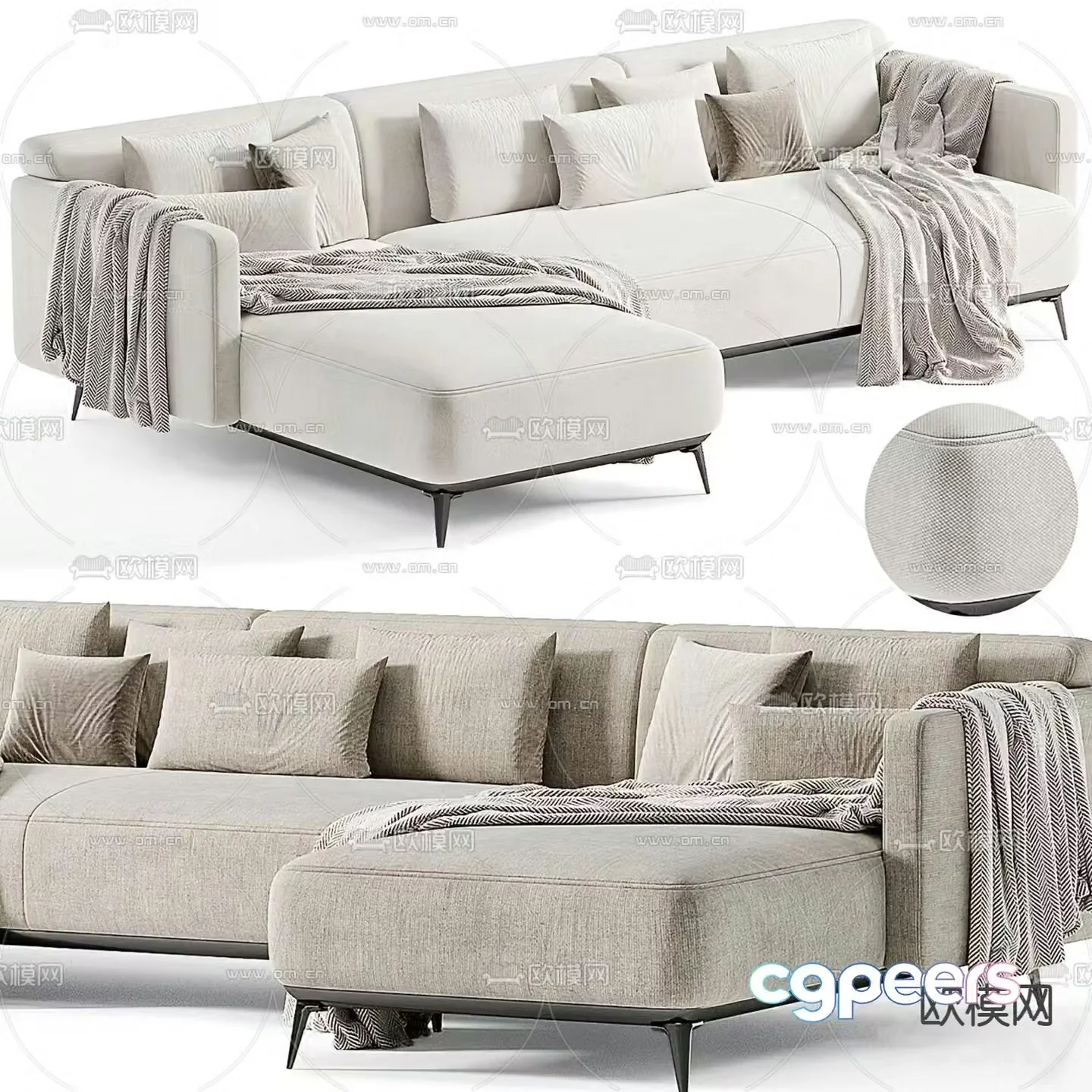 Modena multi-seater sofa 3d model