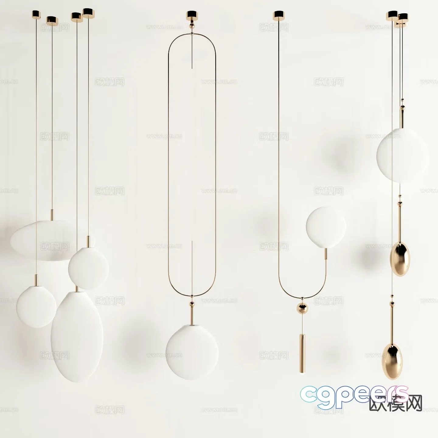 Nordic chandelier 3d model