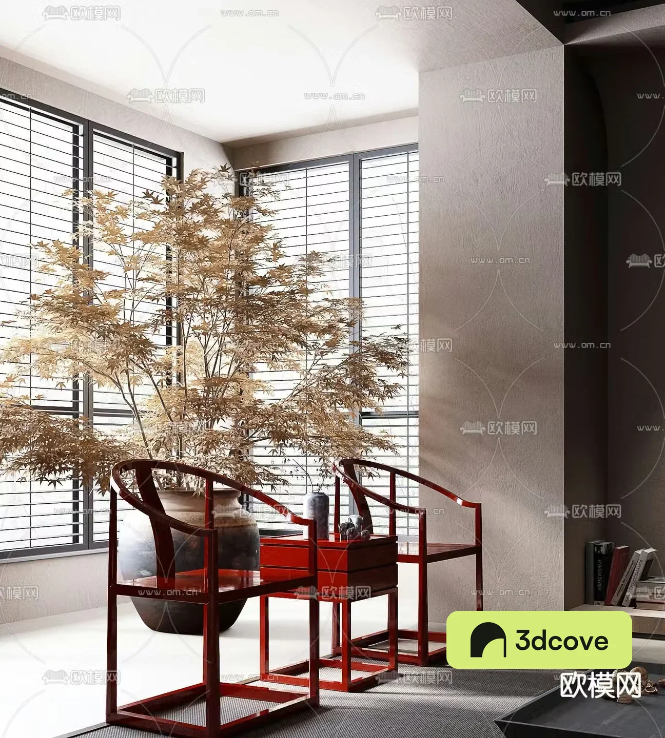 New Chinese style armchair red chair