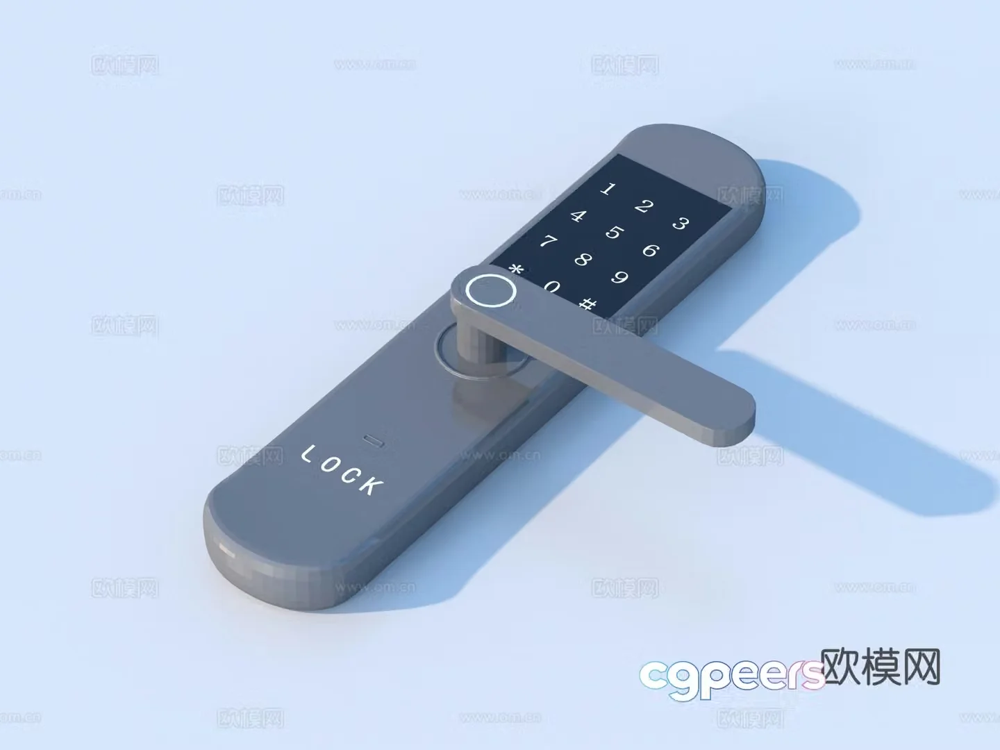 Smart lock Fingerprint lock Password lock 3d model