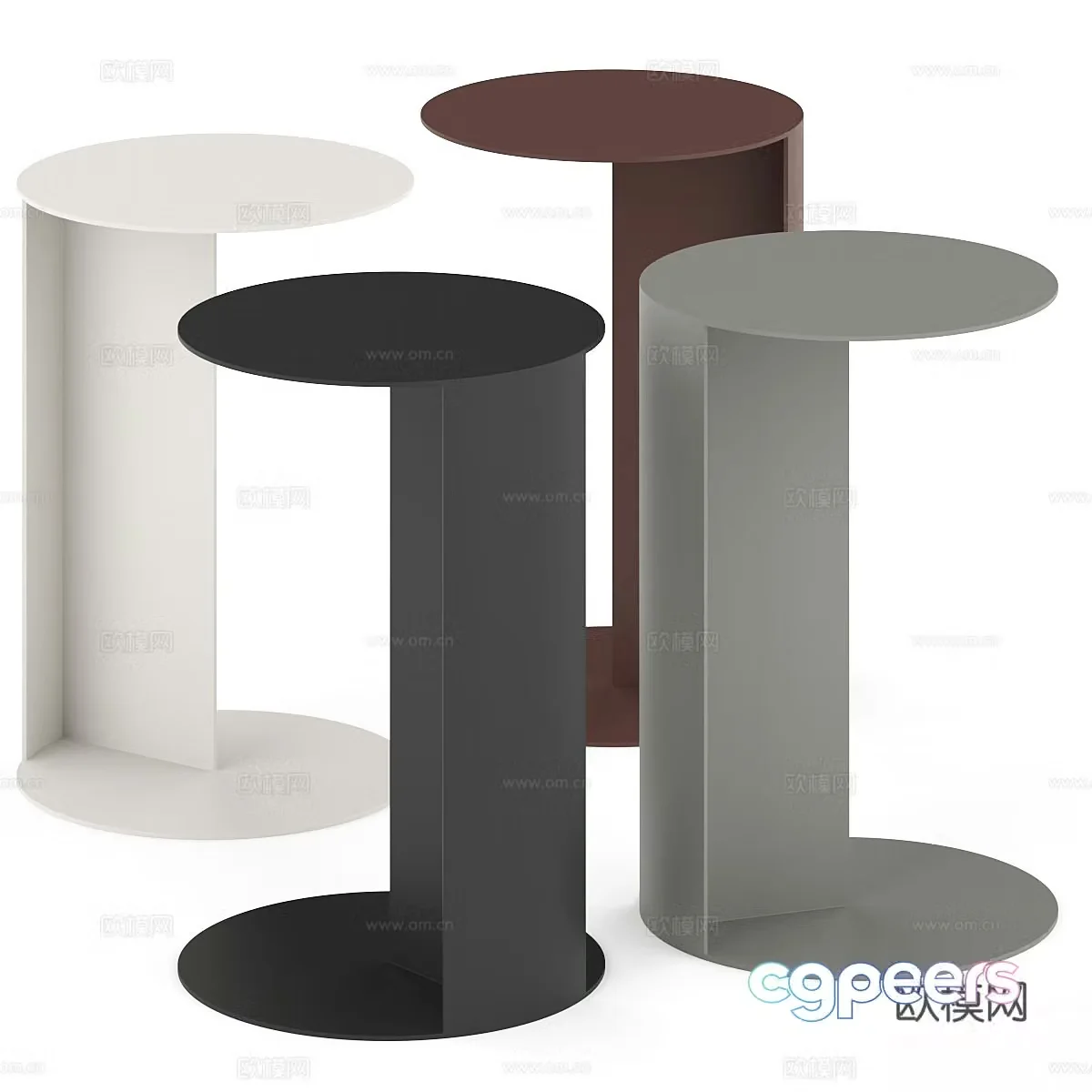 Modern Italian minimalist side 3D model