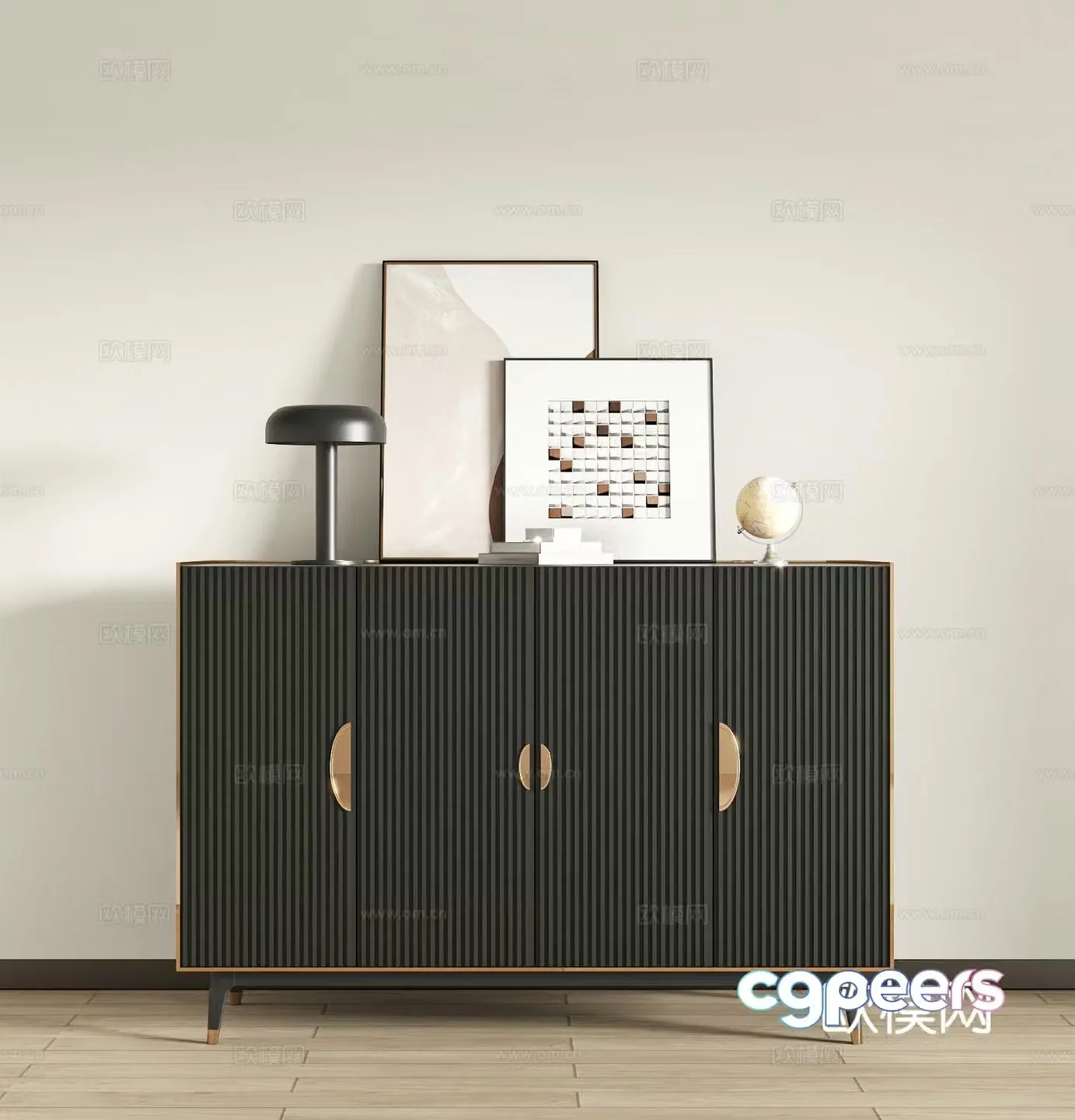 Modern entryway cabinet side cabinet 3d model