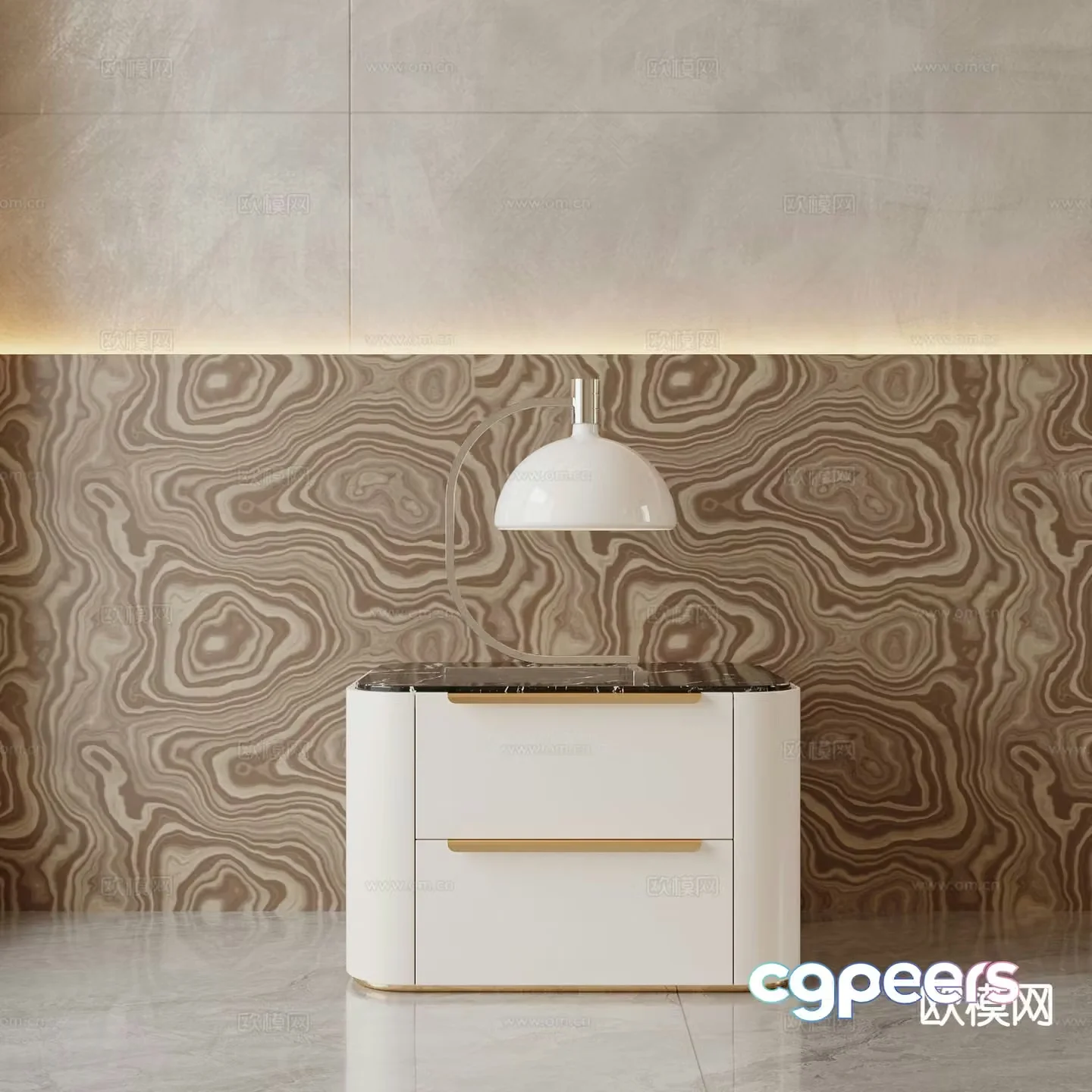Modern bedside table 3d model