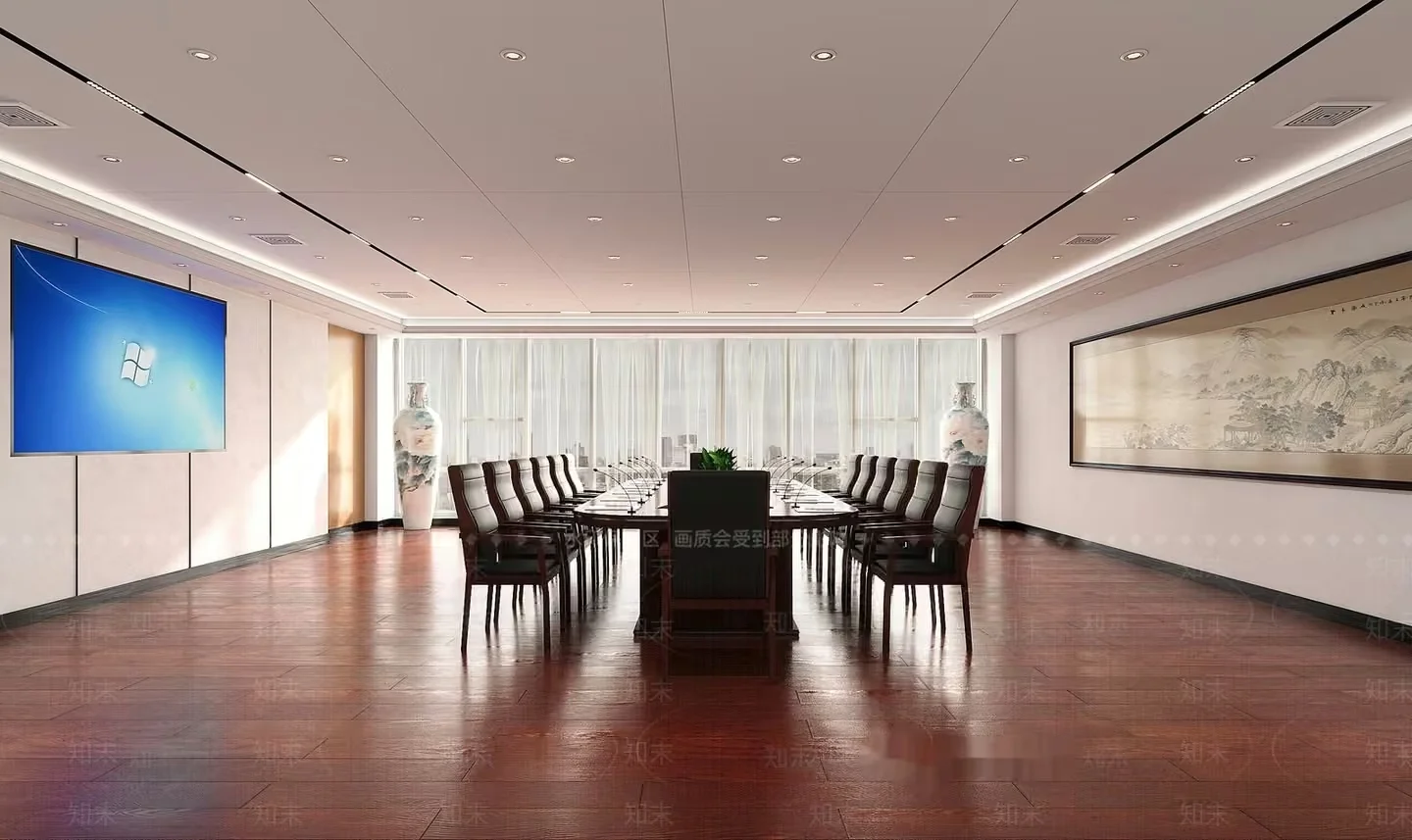 A Conference Room 3D Model – 14464 – VRAY Render