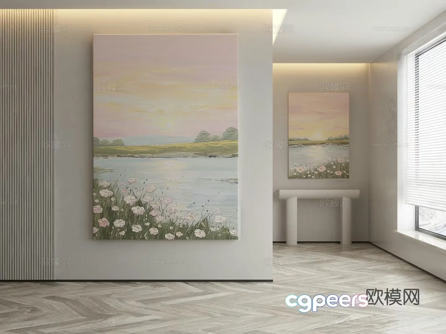 Modern Wasabi Hanging Painting Oil Painting 3D Model