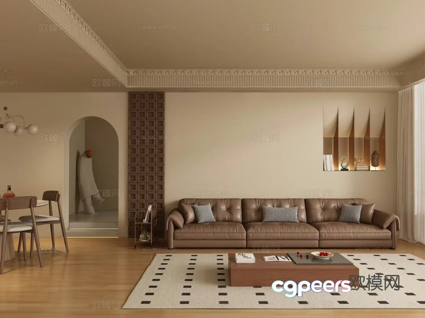 Medieval style living room 3D model