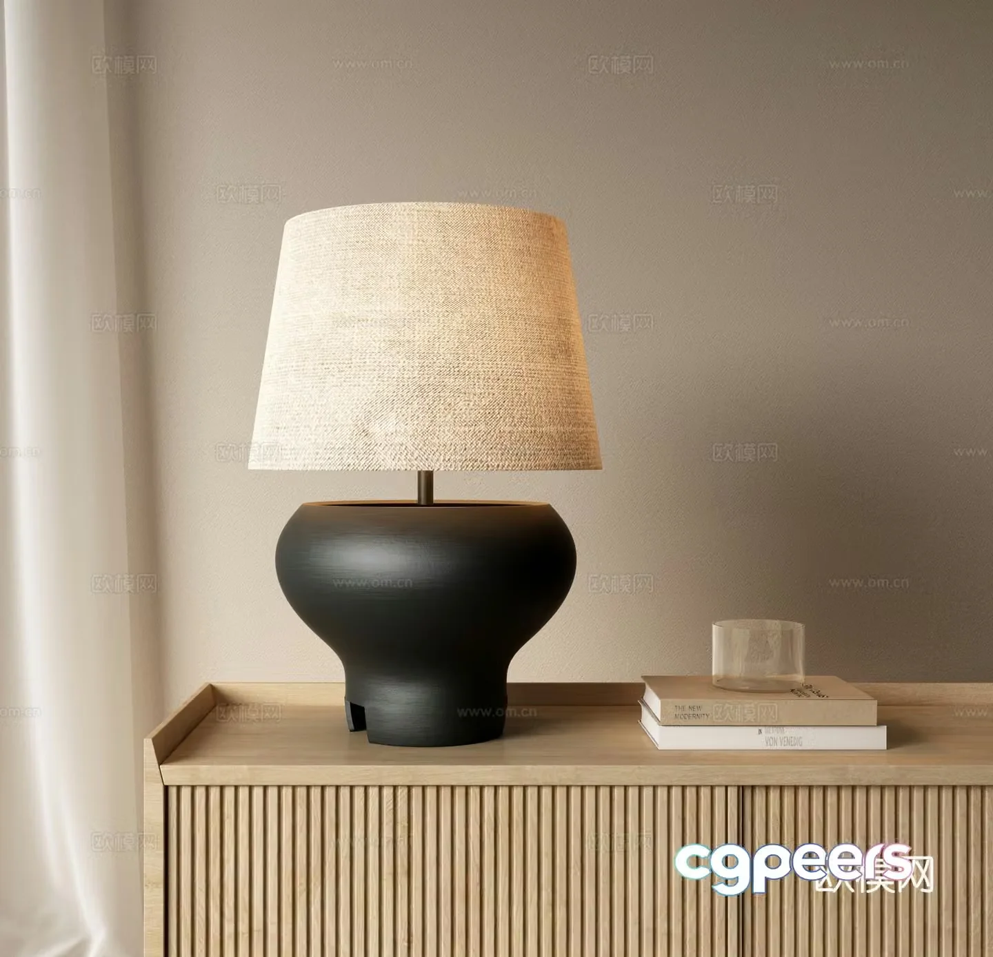 wabi-sabi table lamp 3d model