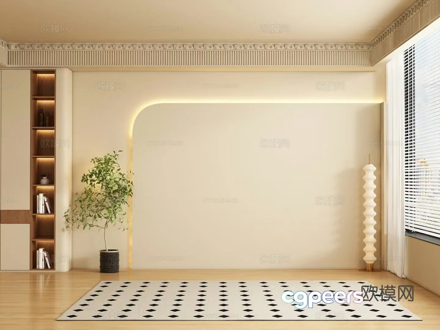 Medieval style background wall sofa background 3d model