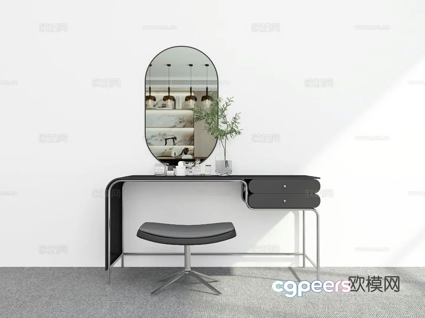 Modern dressing table dressing table 3d model