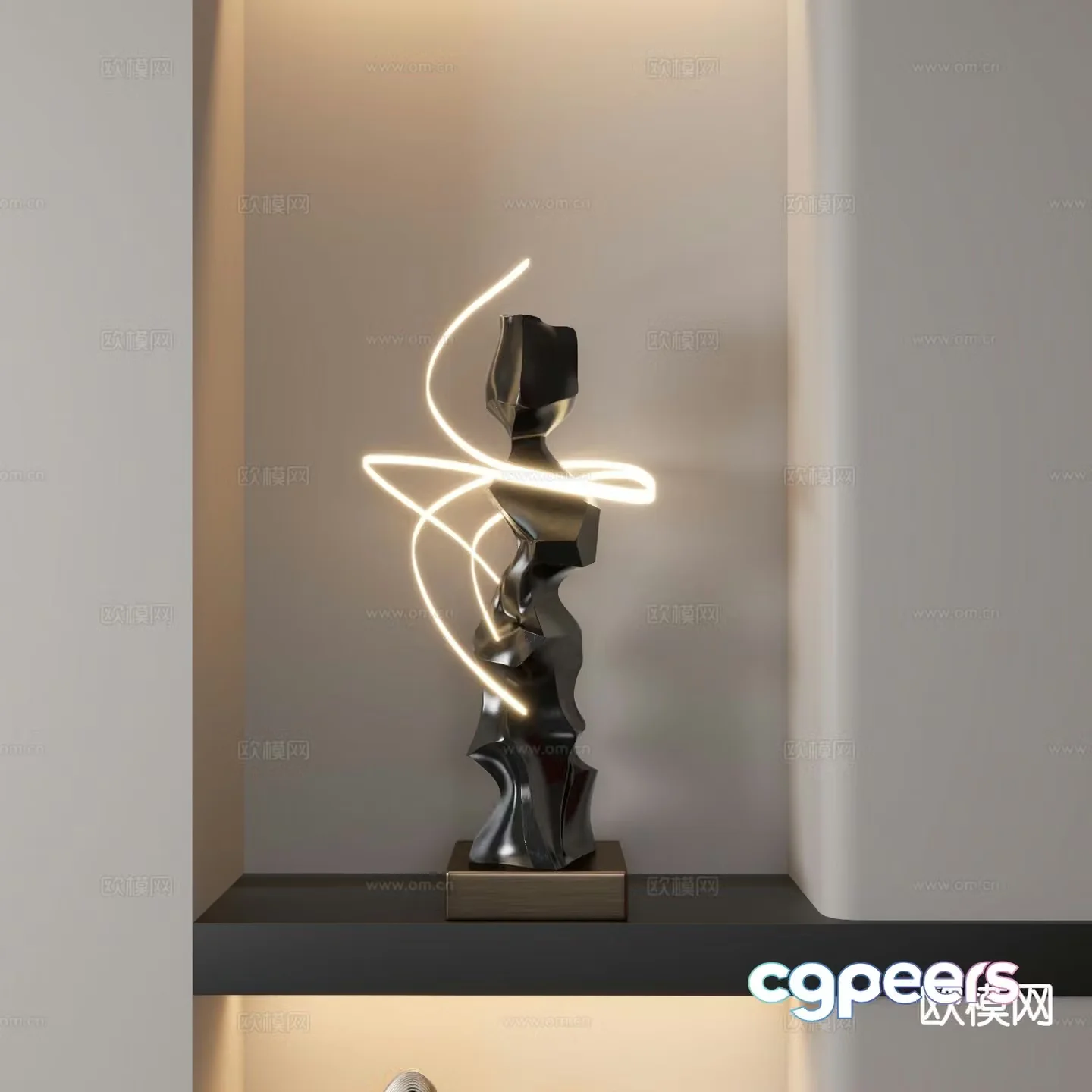 Abstract sculpture art ornament 3d model