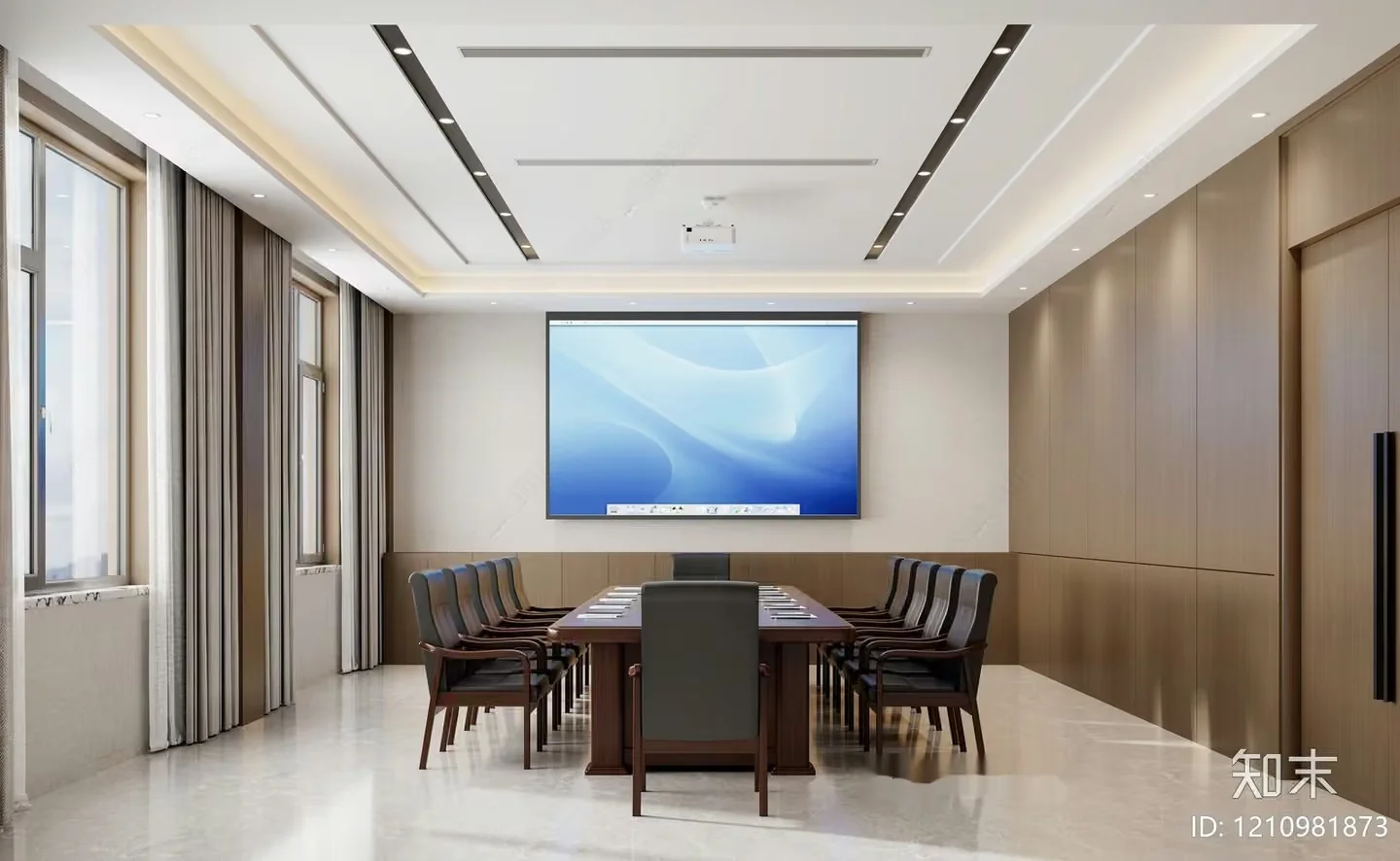 Modern Conference Room 3D Model – 4435 – VRAY Render