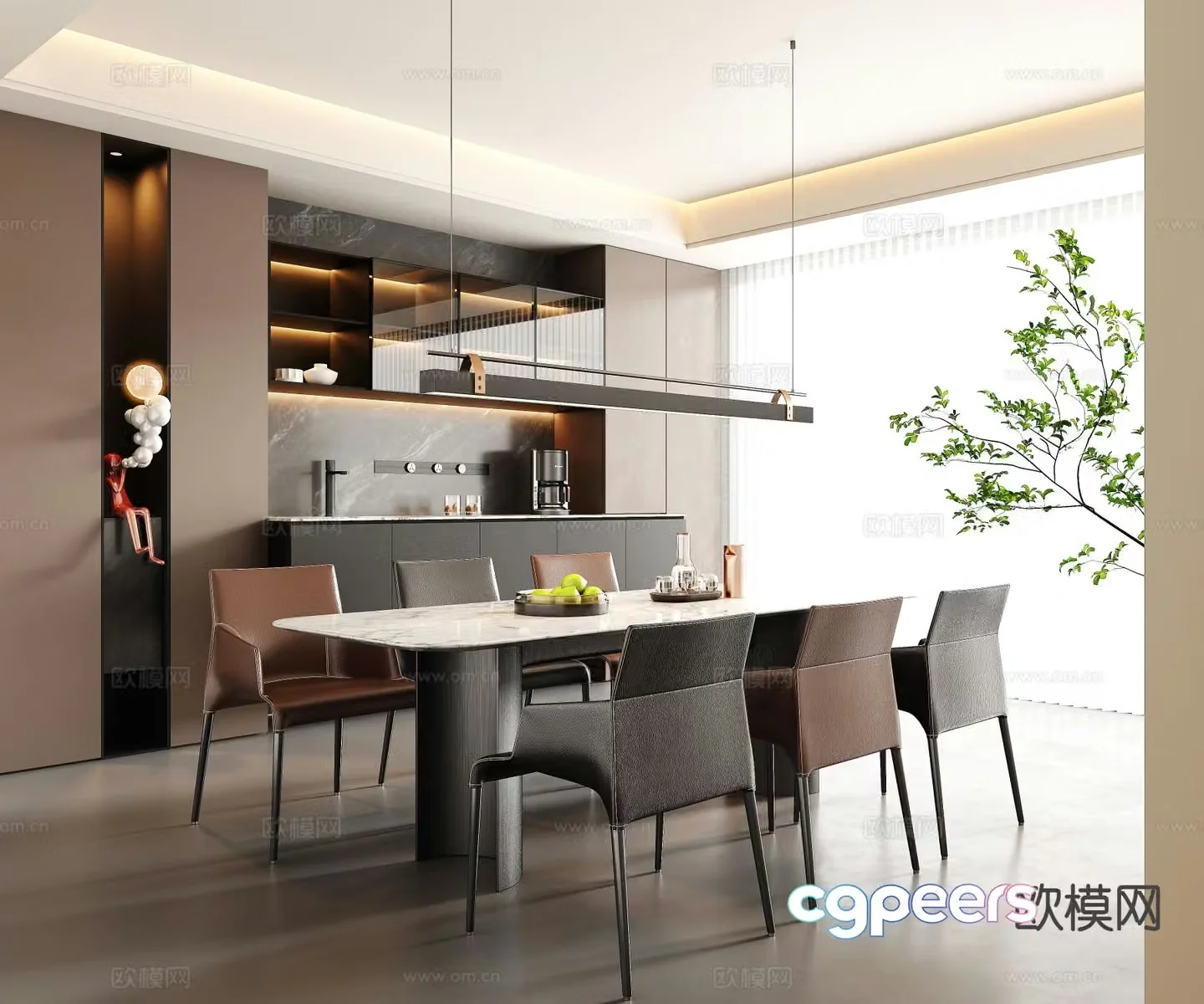 Italian restaurant 3d model