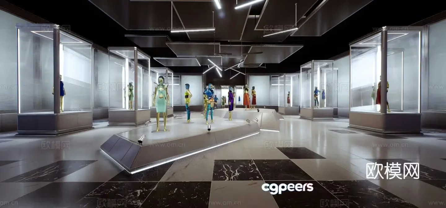 Clothing showroom 3d model