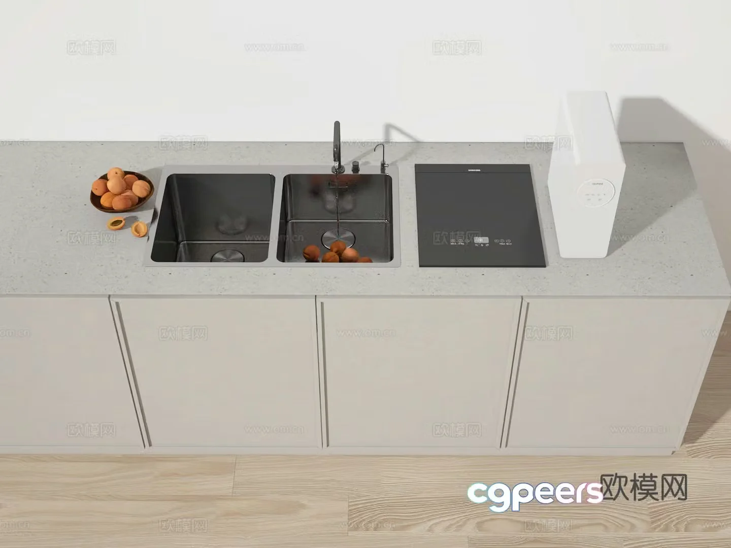 3D model of dishwashing tray
