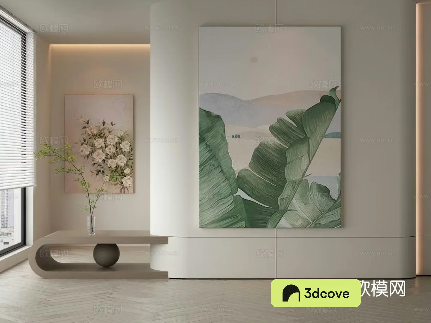 Modern decorative painting plant hanging painting
