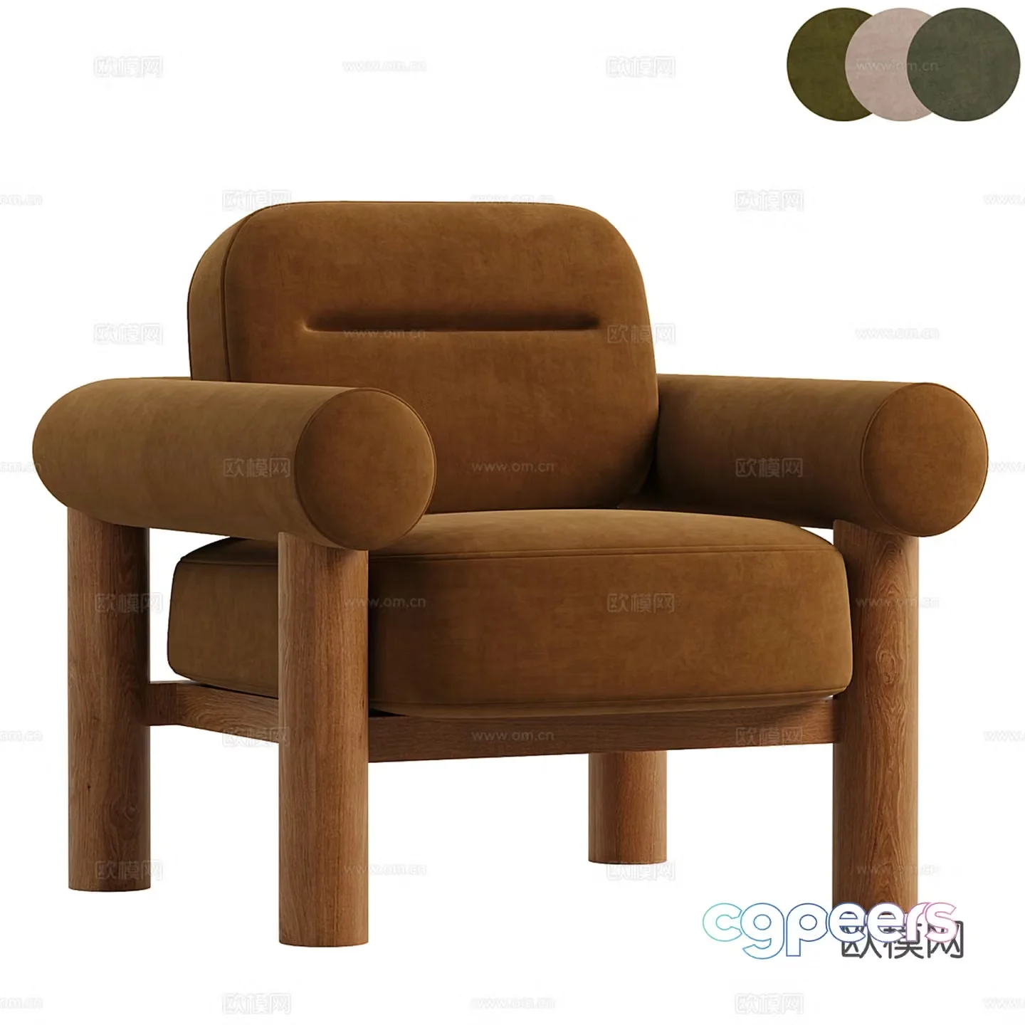 Leisure chair armchair single chair 3d model
