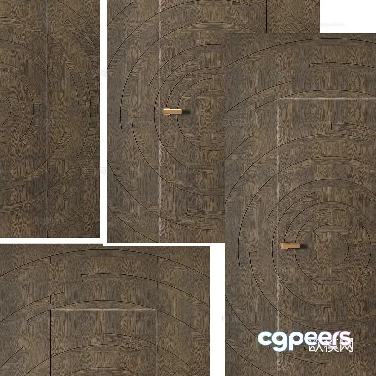 Modern minimalist door wooden door room door single door styling door 3d model
