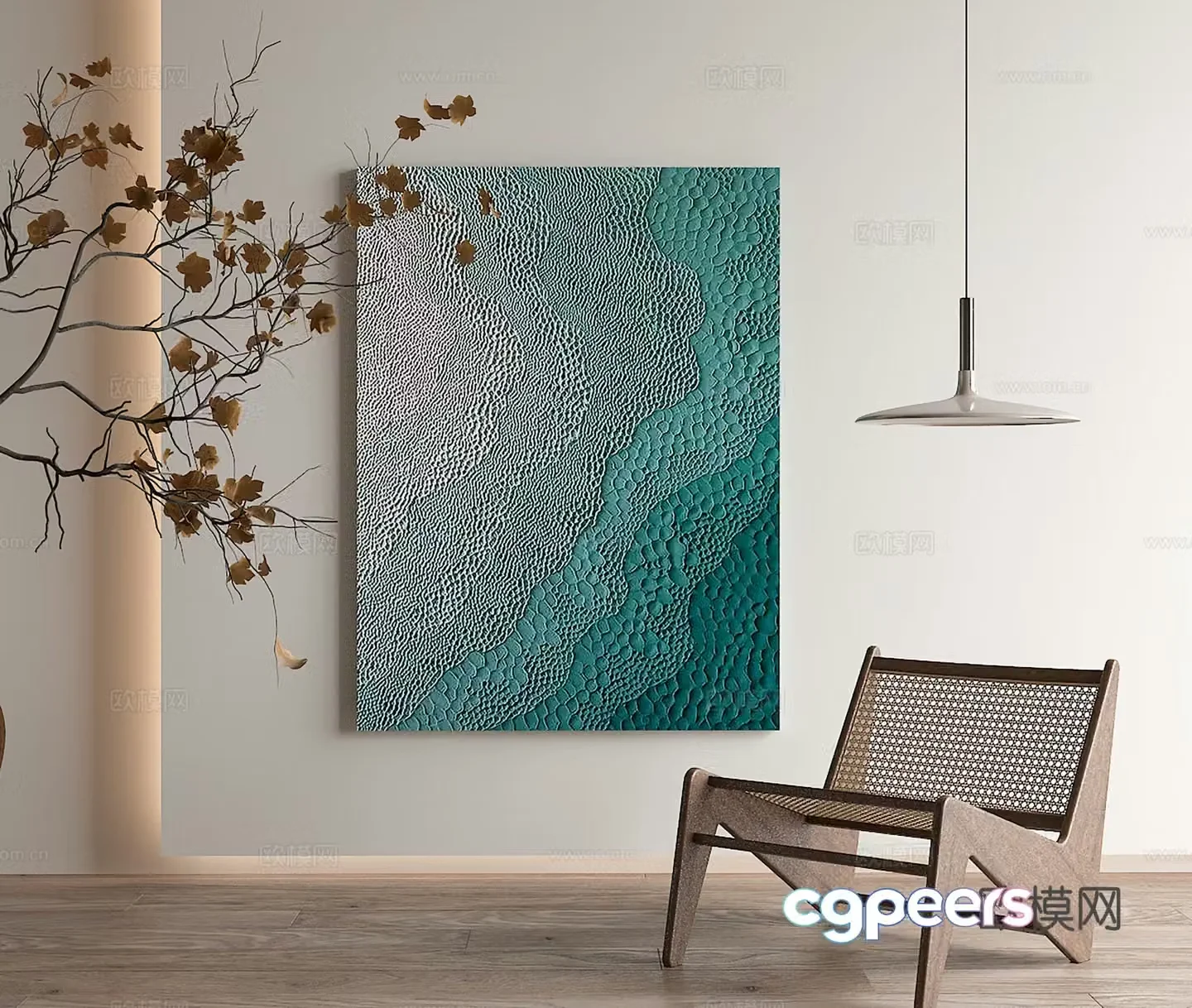 Modern decorative painting 3d model